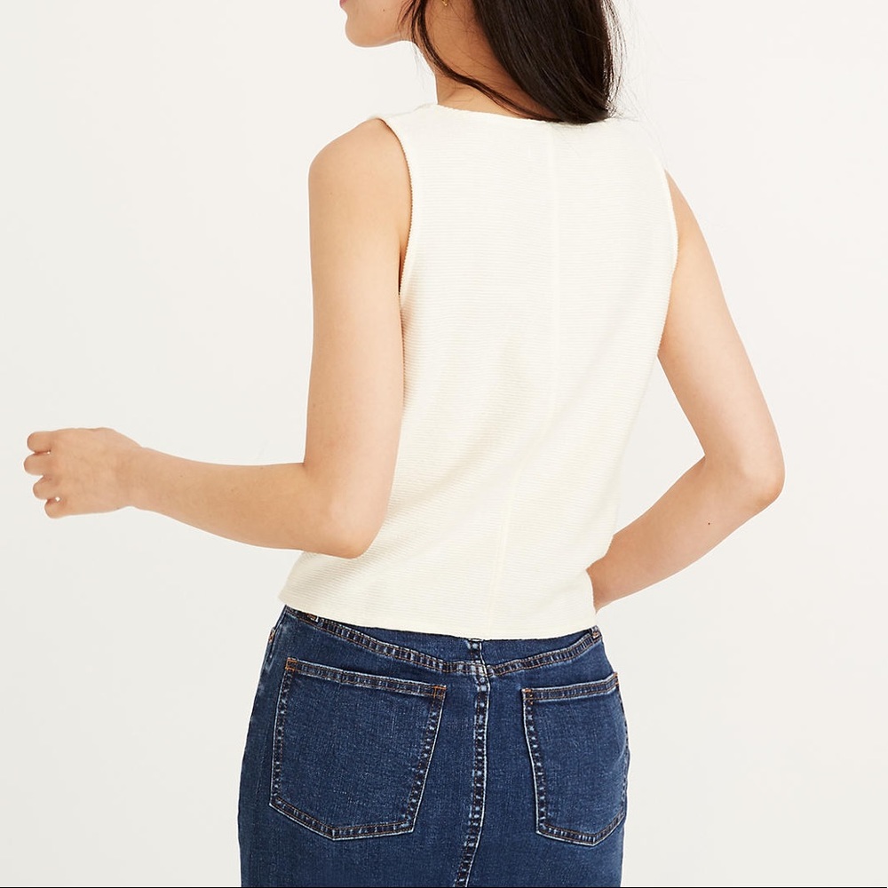 Madewell - Texture & Thread Button-Front Tank Top - Picture 4 of 7